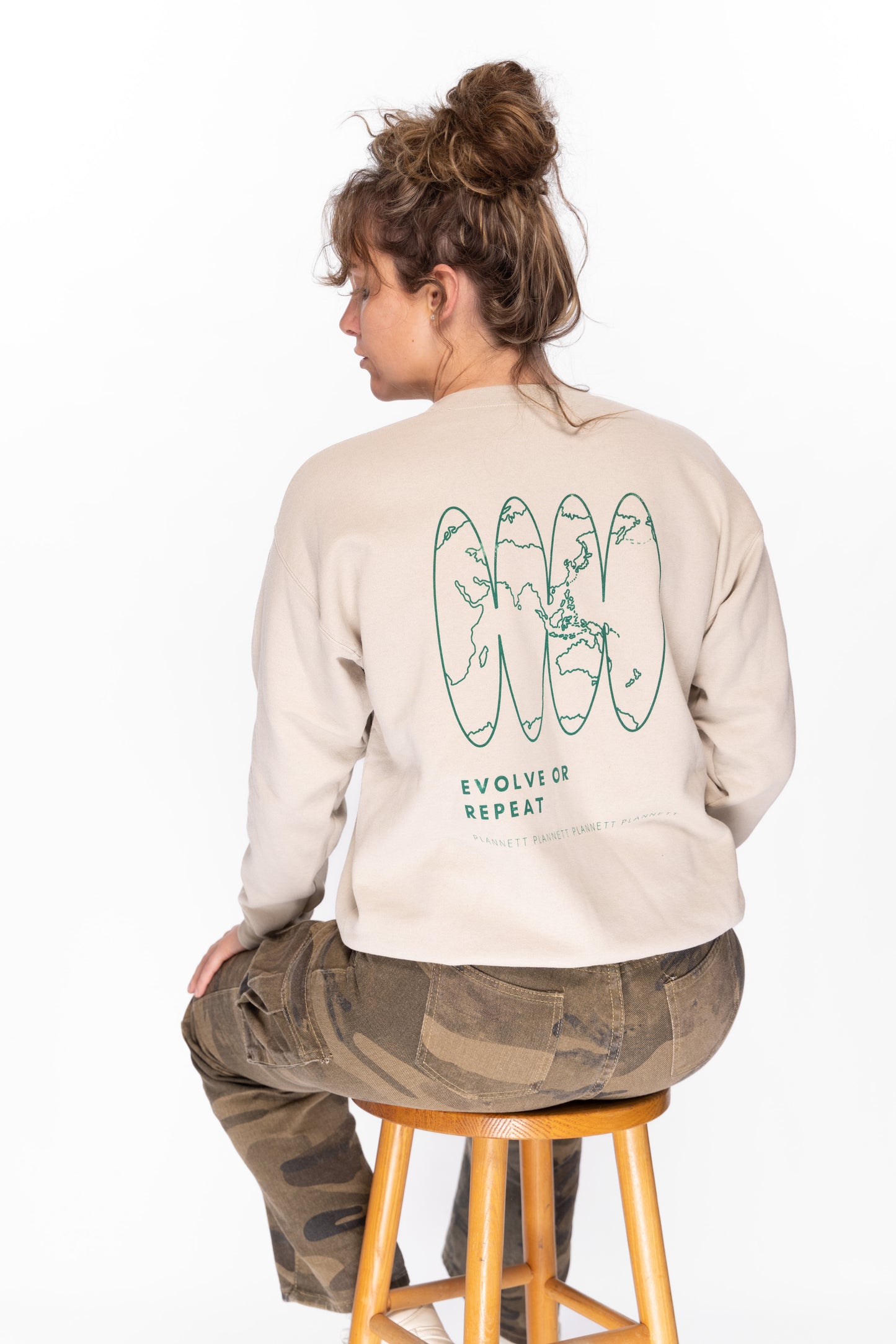 Recycled "Evolve or Repeat" Creweck